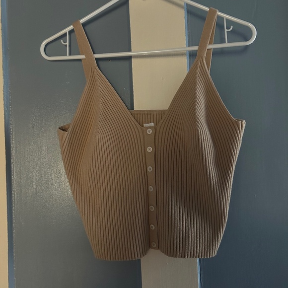 aerie Tops - Aerie Cropped Ribbed Tank